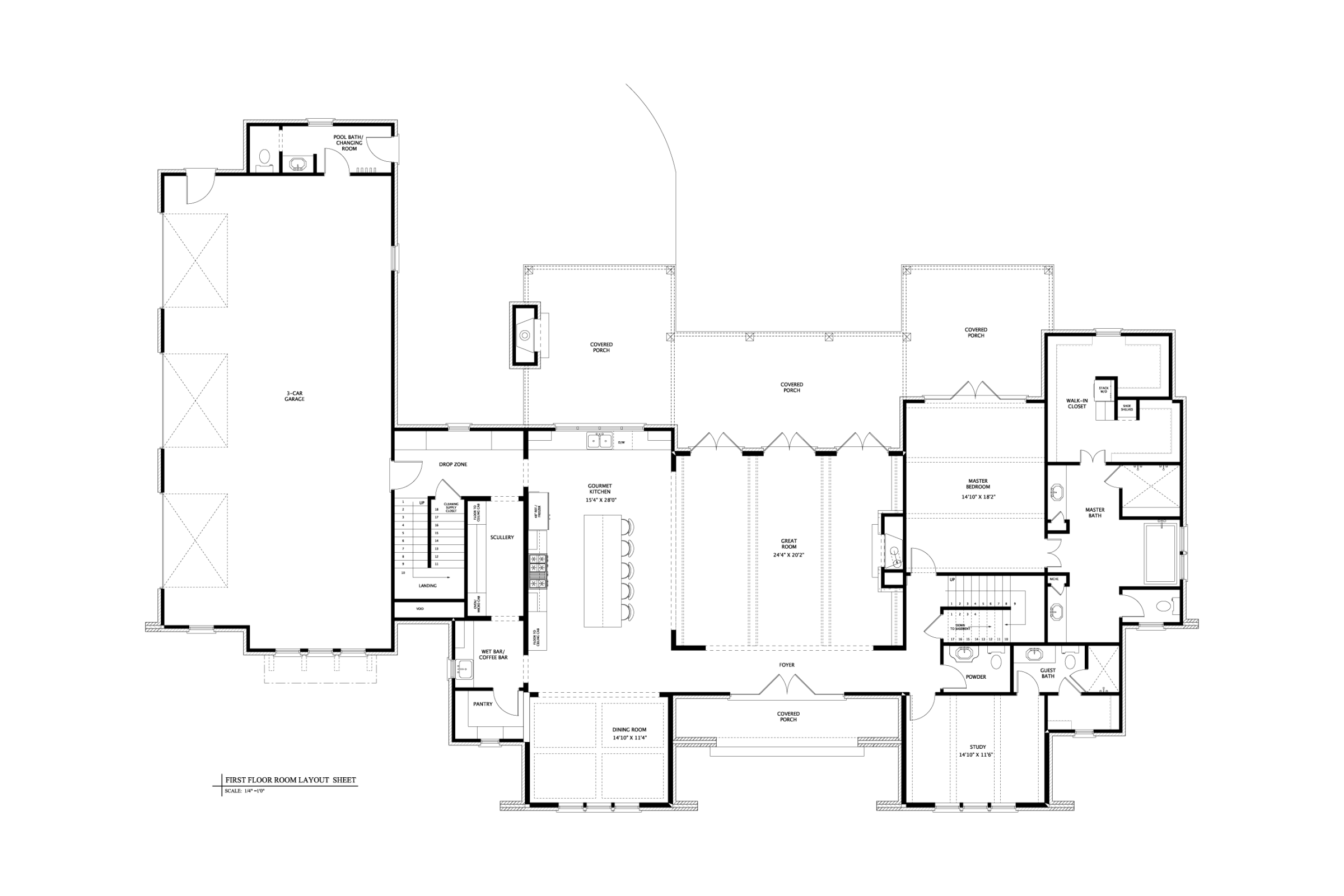 Portofino Lot 35 – Floor Plans (First Floor)