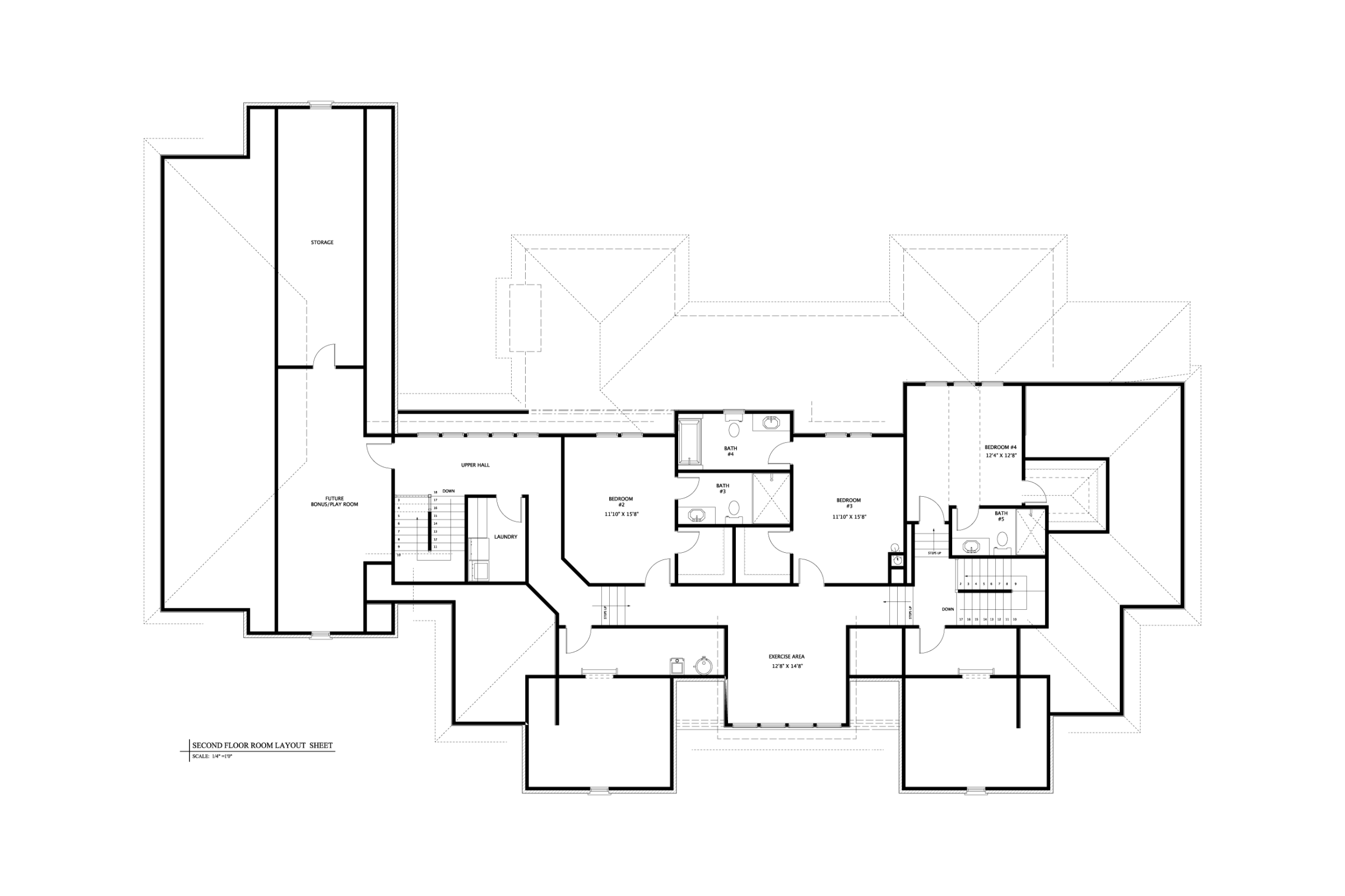 Portofino Lot 35 – Floor Plans (Second Floor)