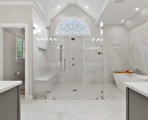 Custom Luxury Master Bath Remodel by Hafsa Building Group
