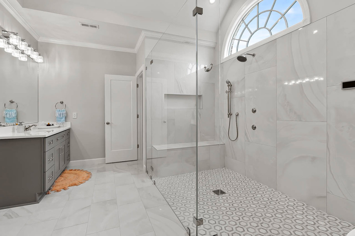 Custom Luxury Master Bath Remodel by Hafsa Building Group