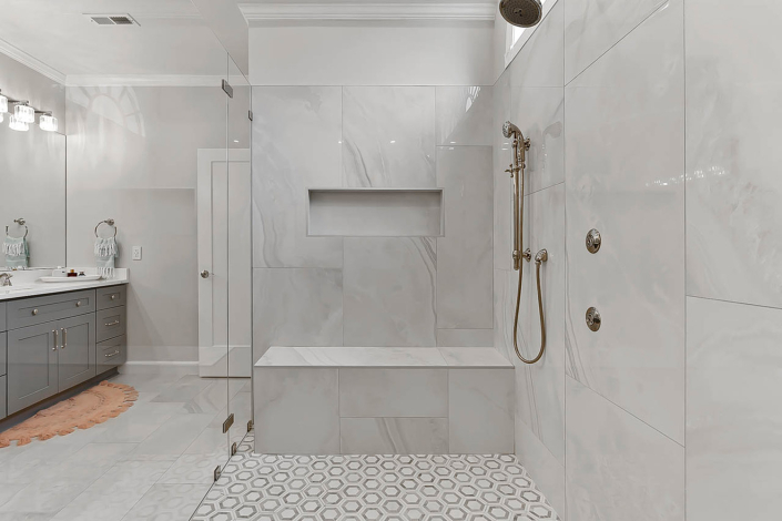 Custom Luxury Master Bath Remodel by Hafsa Building Group