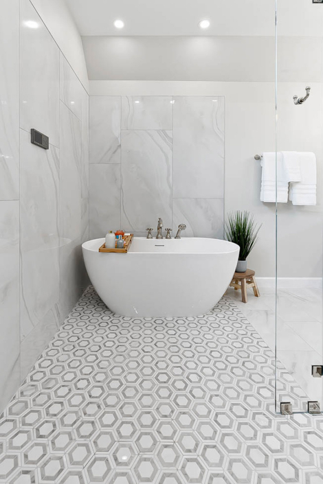Custom Luxury Master Bath Remodel by Hafsa Building Group
