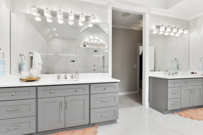 Custom Luxury Master Bath Remodel by Hafsa Building Group