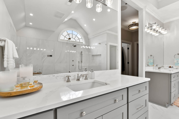 Custom Luxury Master Bath Remodel by Hafsa Building Group