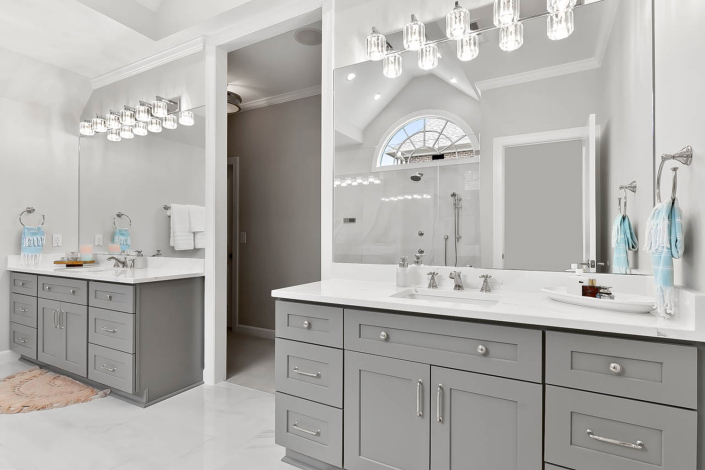 Custom Luxury Master Bath Remodel by Hafsa Building Group