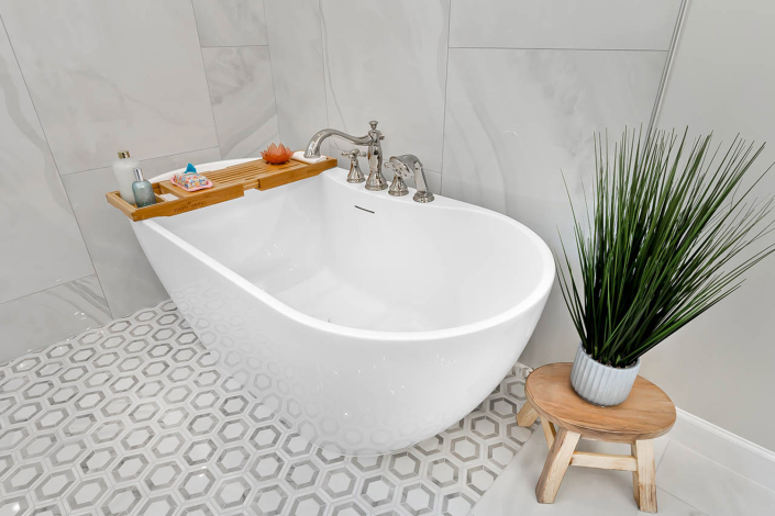Custom Luxury Master Bath Remodel by Hafsa Building Group